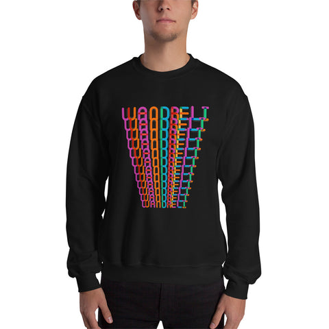 Colorful Wandreli® Men's Black Hypnotic Sweatshirt