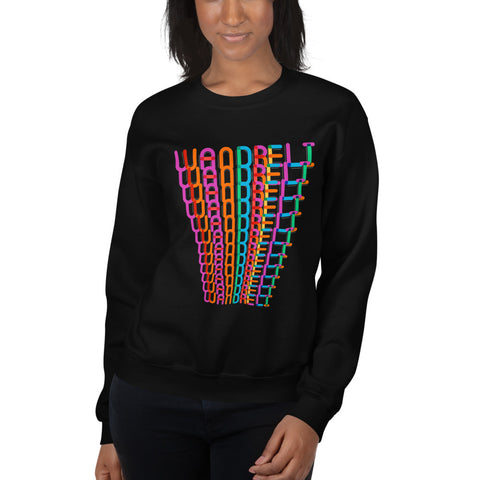 Colorful Wandreli® Woman's Black Hypnotic Sweatshirt